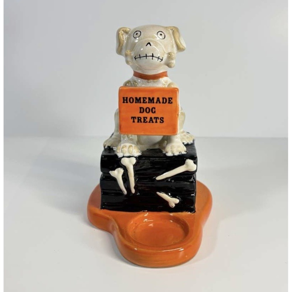 Yankee Candle Tea Light Holder BONESY DOG TREAT Homemade Bones Boney Bunch 6.5"